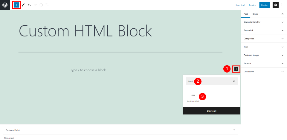 wpservice.cn-古腾堡编辑器教程:如何用WordPress定制HTML块-2