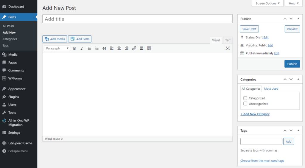 wpservice.cn-WordPress文章发布和编辑管理教程-2