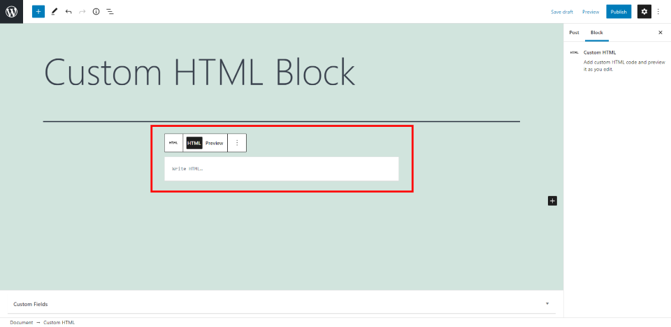 wpservice.cn-古腾堡编辑器教程:如何用WordPress定制HTML块-4