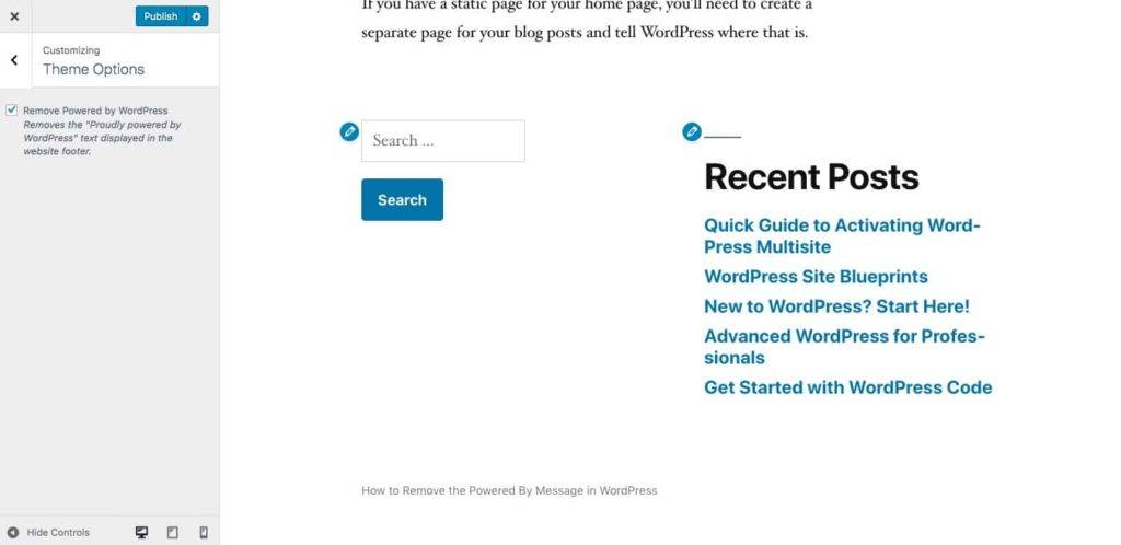 wpservice.cn-如何删除类似“由WordPress提供动力”的信息-2